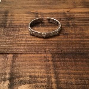 RETIRED Judith Ripka Diamonique Cuff Hinged Bangle